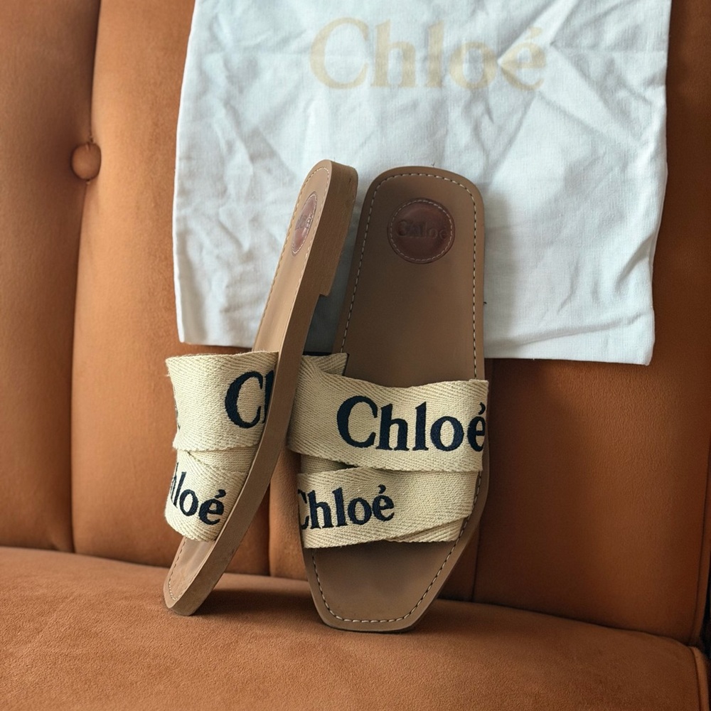 Chloe woody flat mule (US 10.5 fit for 9.5)